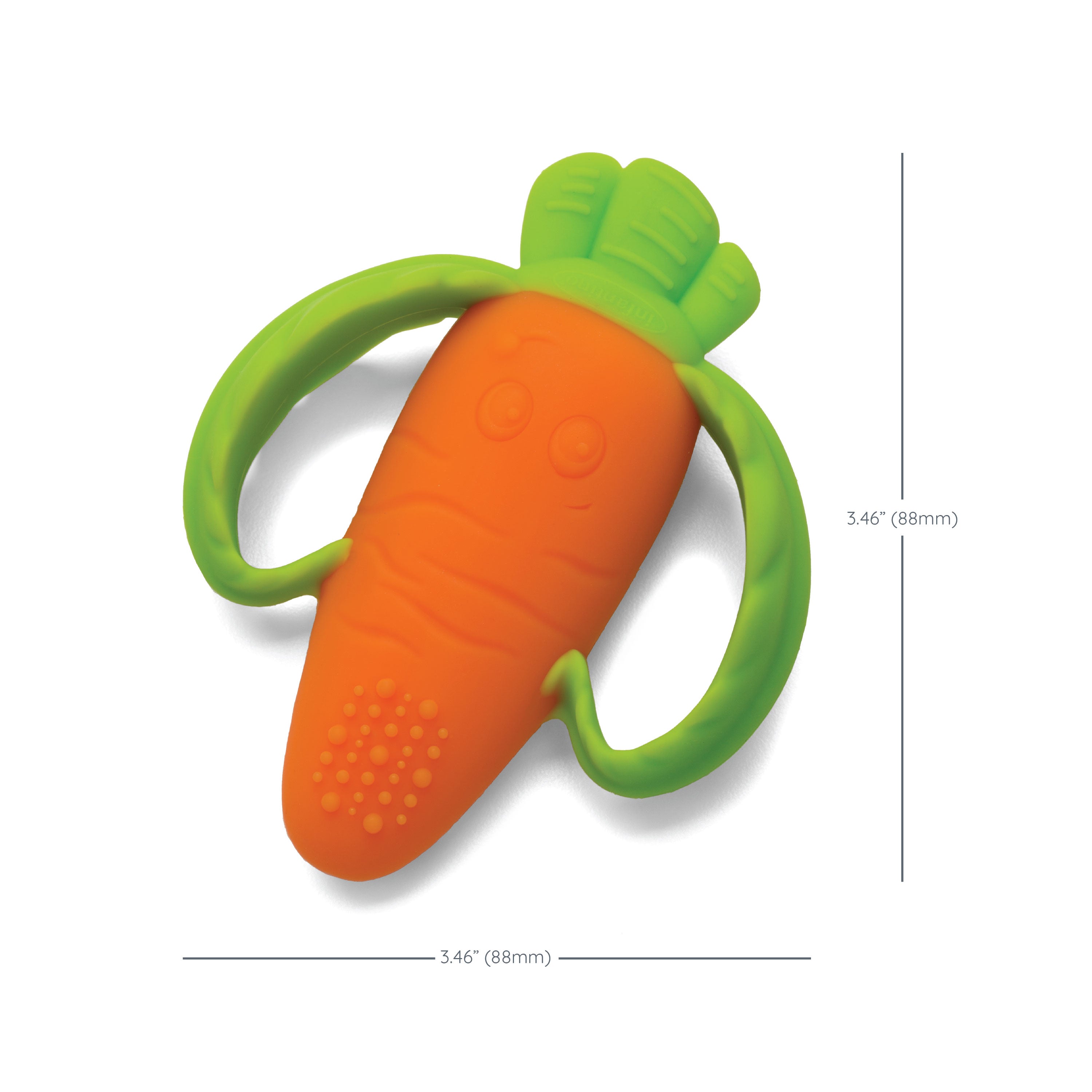 Lil' Nibbles Textured Silicone Teether – Carrot